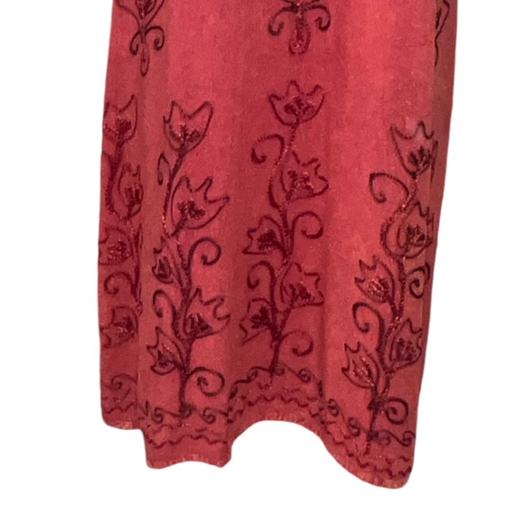 90s Ananda’s Collection Rayon Embroidered Dress XL - Picture 3 of 10